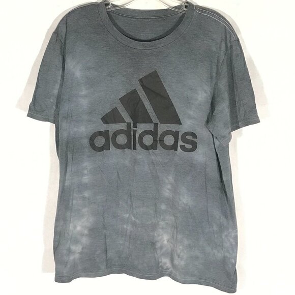 ADIDAS Mens Large Tye Dye Acid Wash Workout Short Sleeve T Shirt Tee - Picture 2 of 8